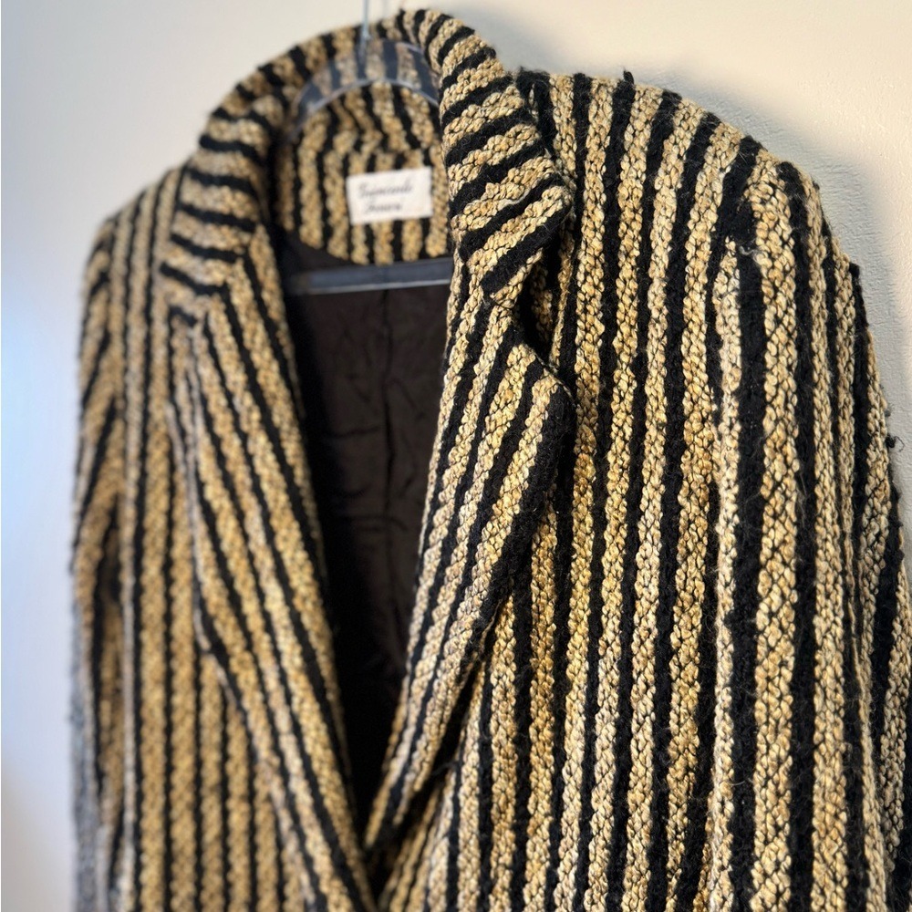 Giancarlo Ferrari Striped Wool Blazer, Size M